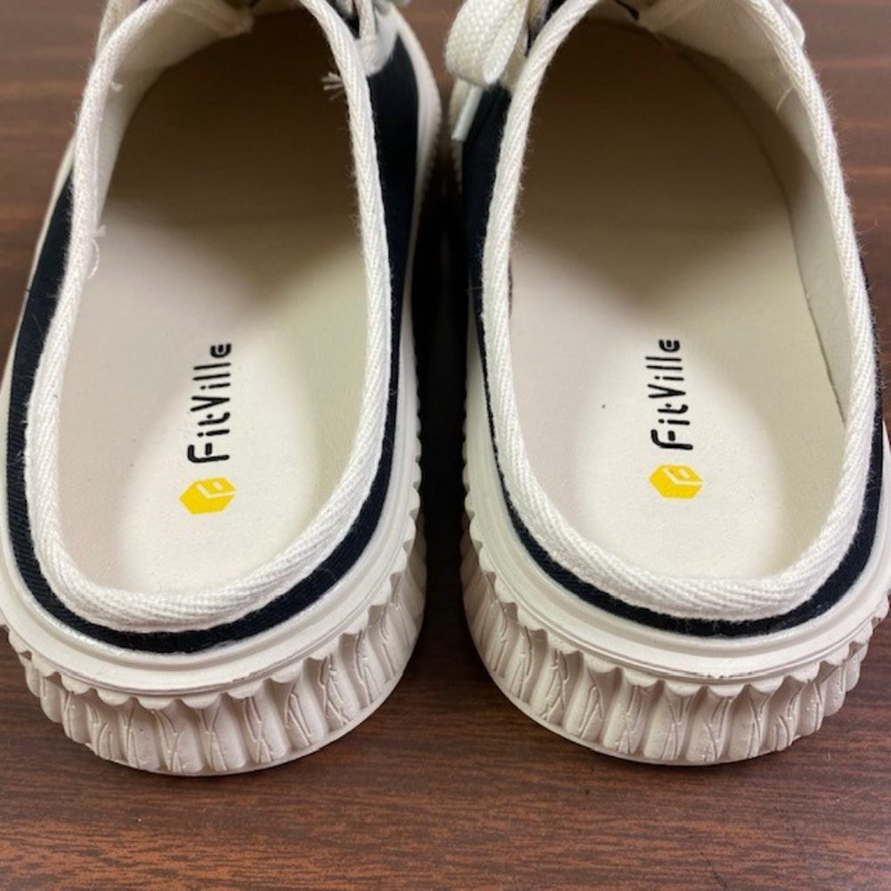 FitVille Women's Casual Zebra V2 Marca Platform Sneaker Slides, size‎ 9 NEW - Picture 11 of 14